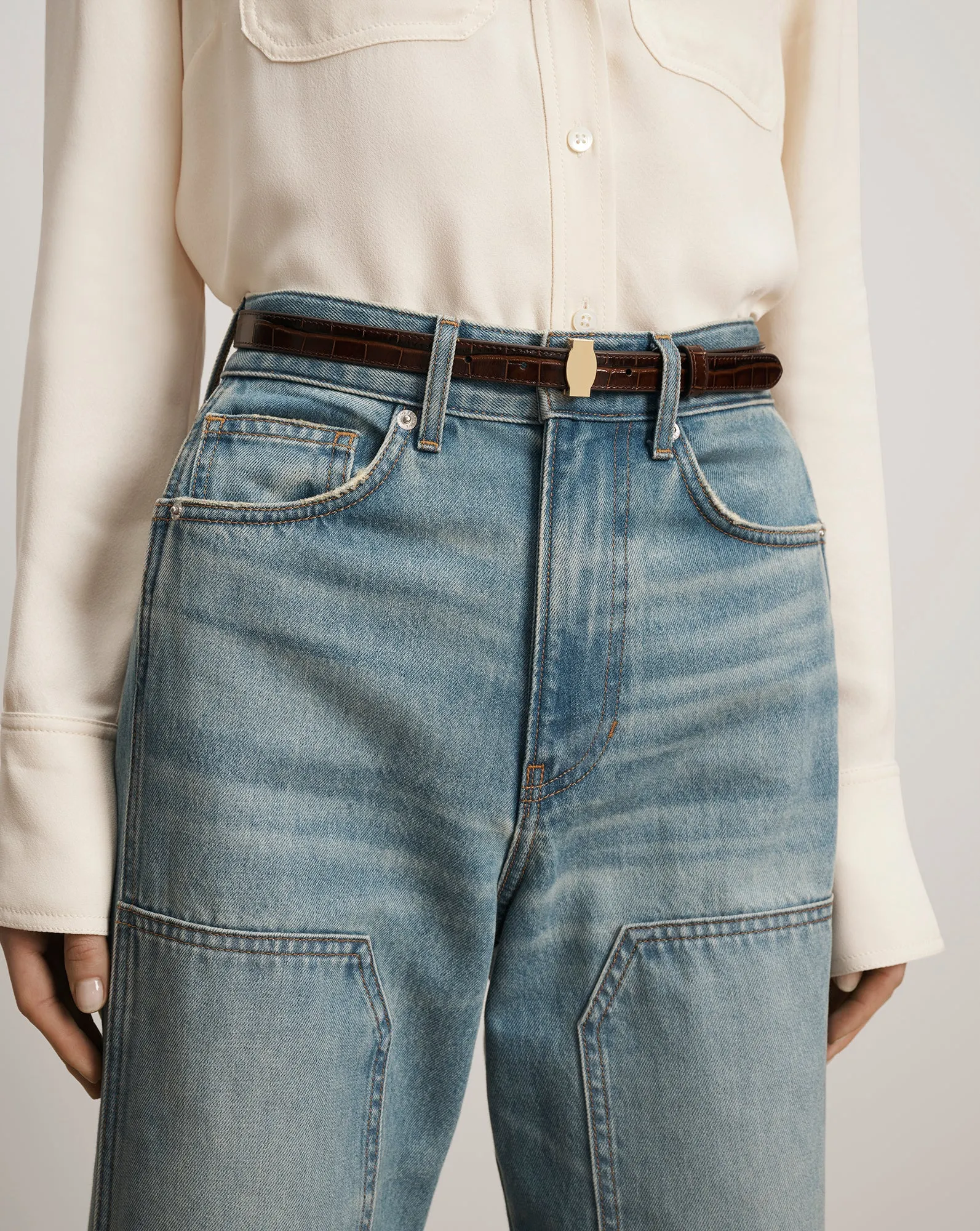 Dash Croc-Embossed Belt sold by Veronica Beard product image thumbnail 2