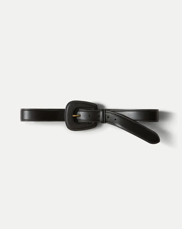 Elsy Leather-Buckle Belt sold by Veronica Beard