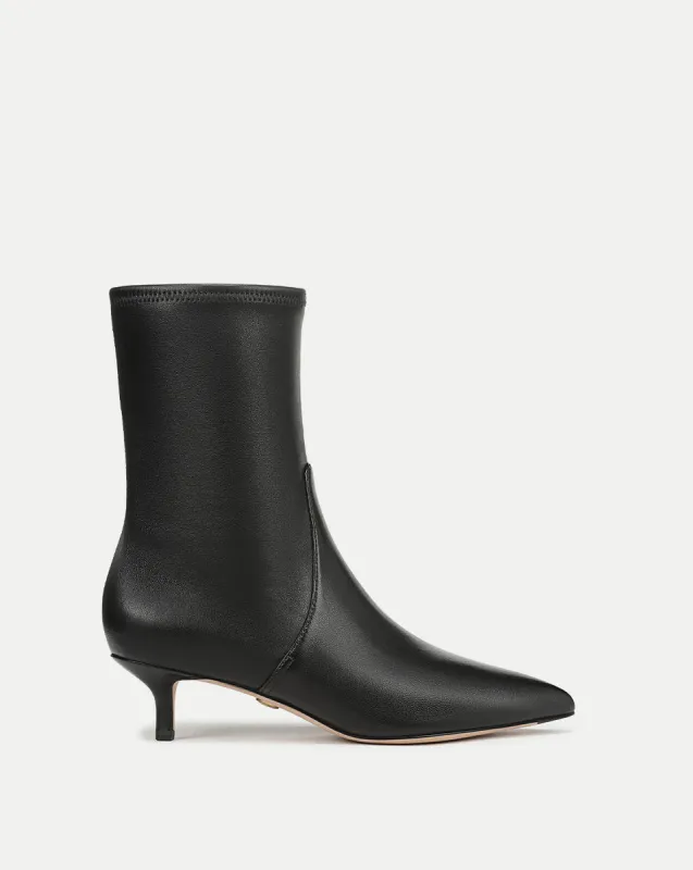 Lisa Stretch Kitten-Heel Ankle Boot sold by Veronica Beard