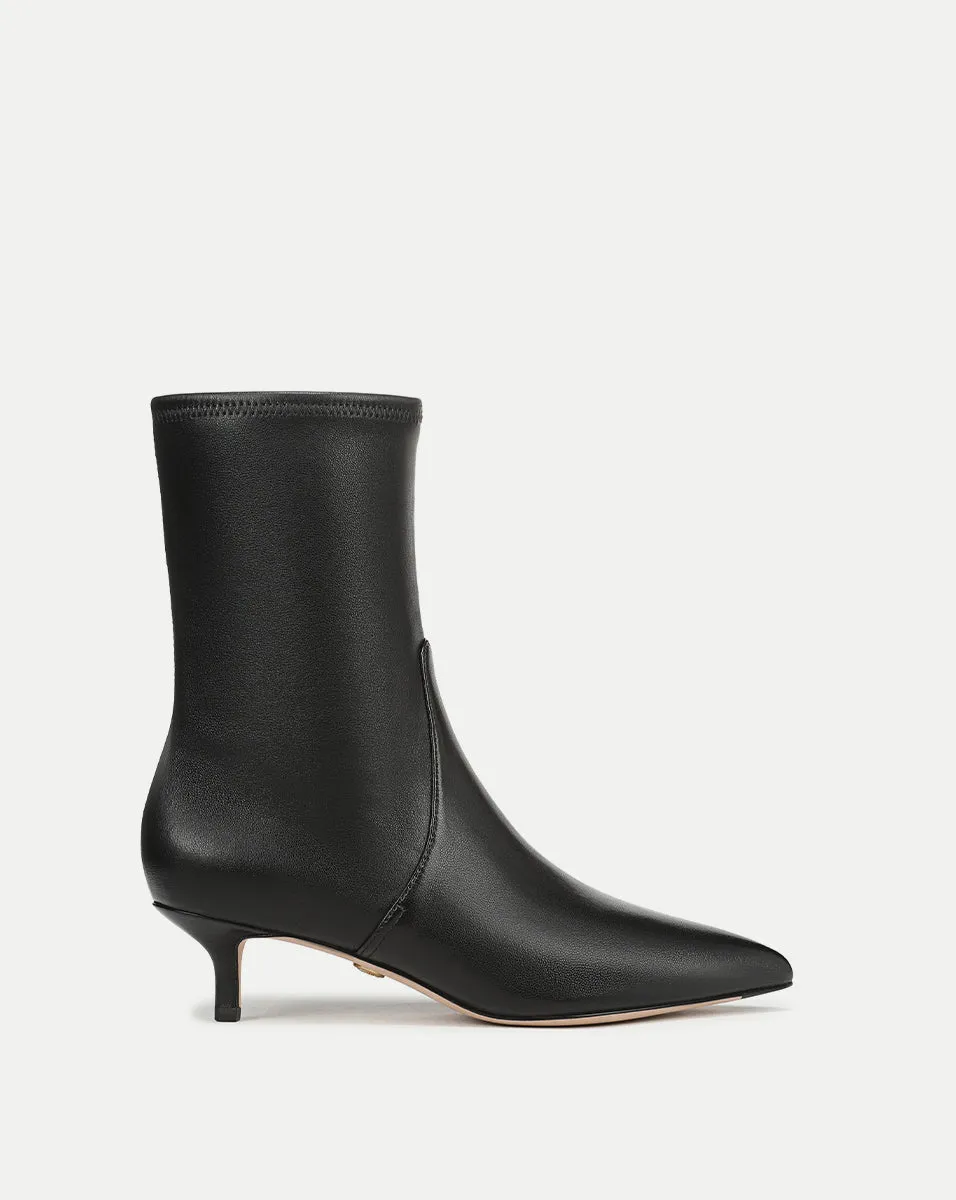 Lisa Stretch Kitten-Heel Ankle Boot sold by Veronica Beard