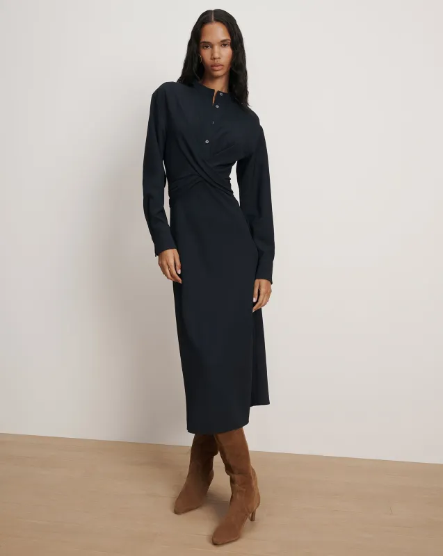 Ellers Midi Shirtdress Dress sold by Veronica Beard