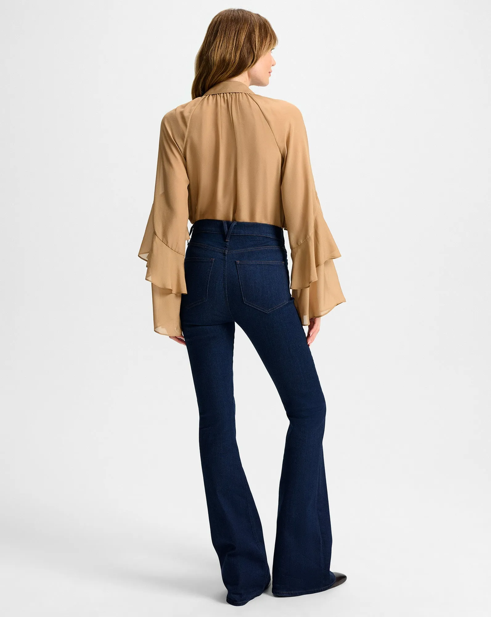 Demaris Ruffled Button-Down Blouse sold by Veronica Beard product image thumbnail 4