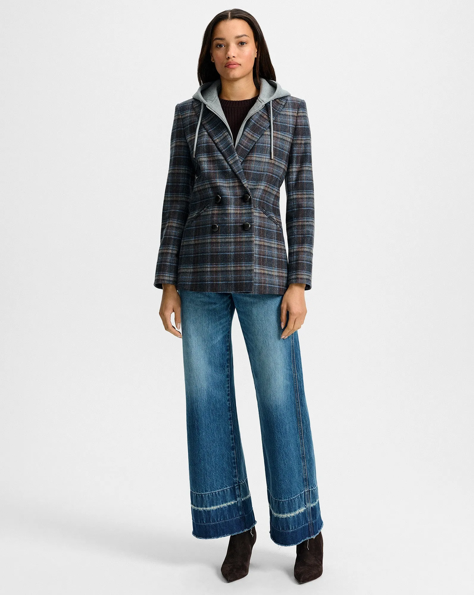 Oria Plaid Dickey Jacket sold by Veronica Beard product image thumbnail 2