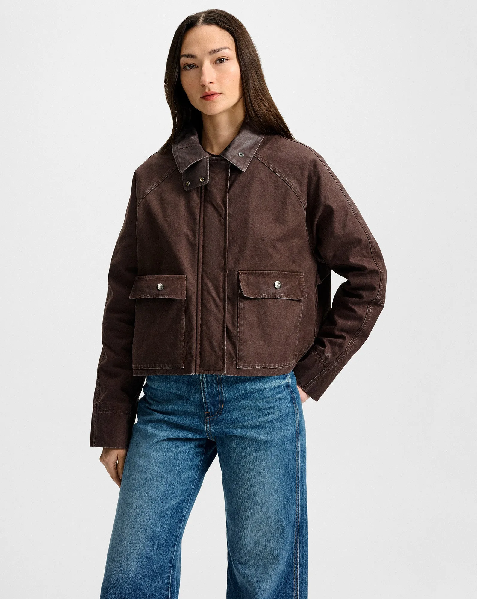 Arlo Canvas Chore Jacket sold by Veronica Beard