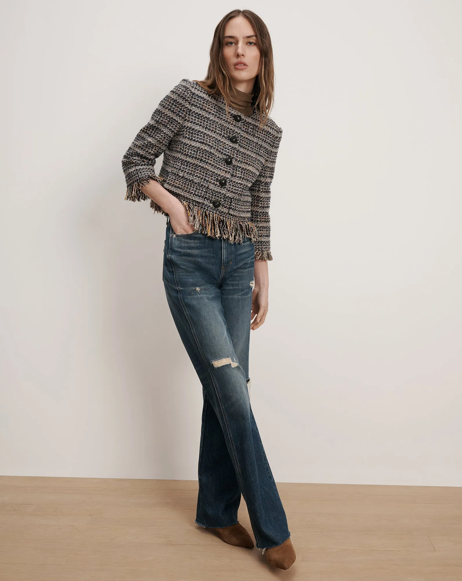 Lyons Fringe Jacket sold by Veronica Beard product image thumbnail 2