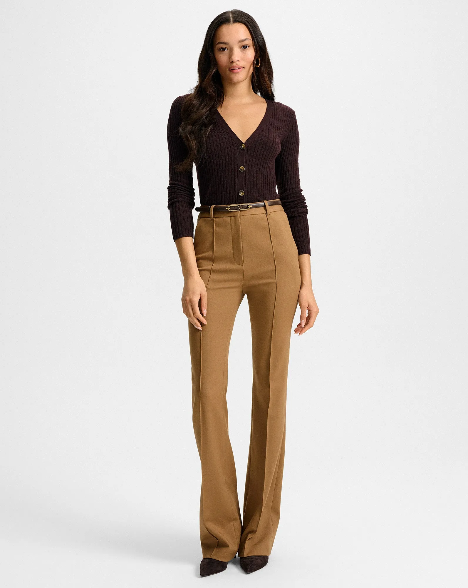 Gracie Belted Flare Pant sold by Veronica Beard
