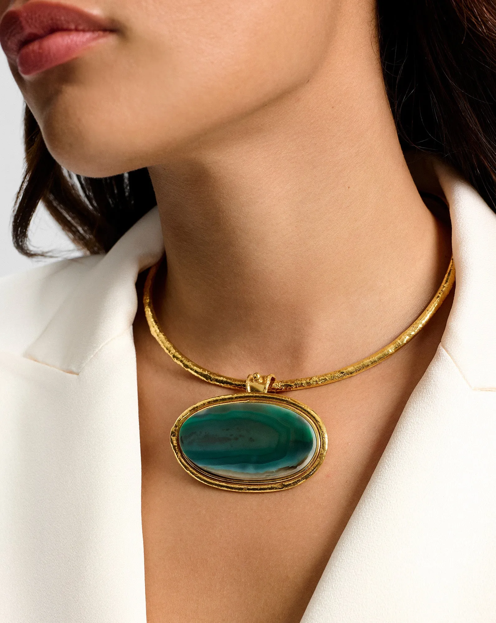 Dakota Green Agate Necklace sold by Veronica Beard product image thumbnail 2