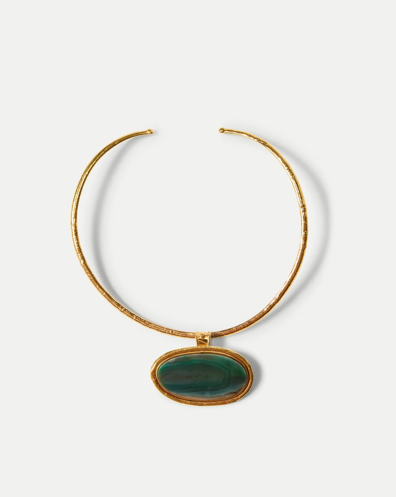 Dakota Green Agate Necklace sold by Veronica Beard