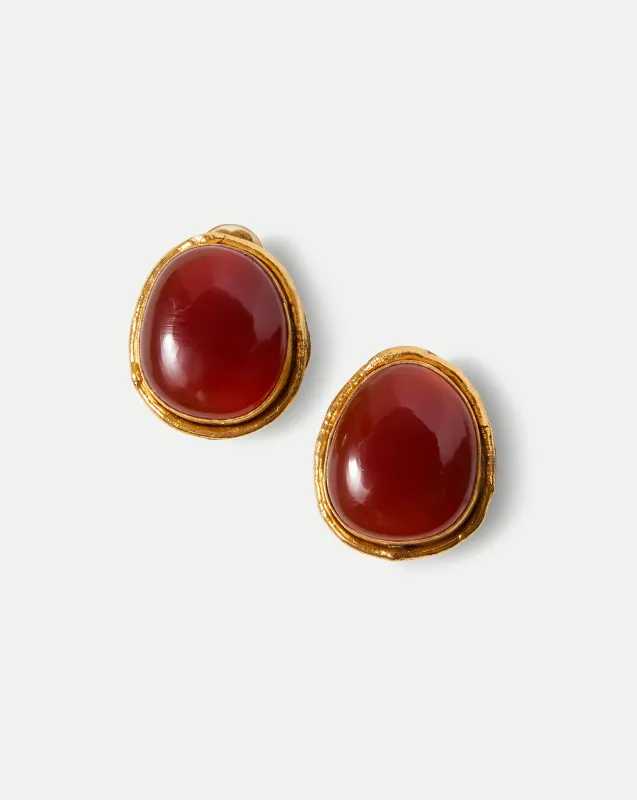 Macaroon Carnelian Earring sold by Veronica Beard