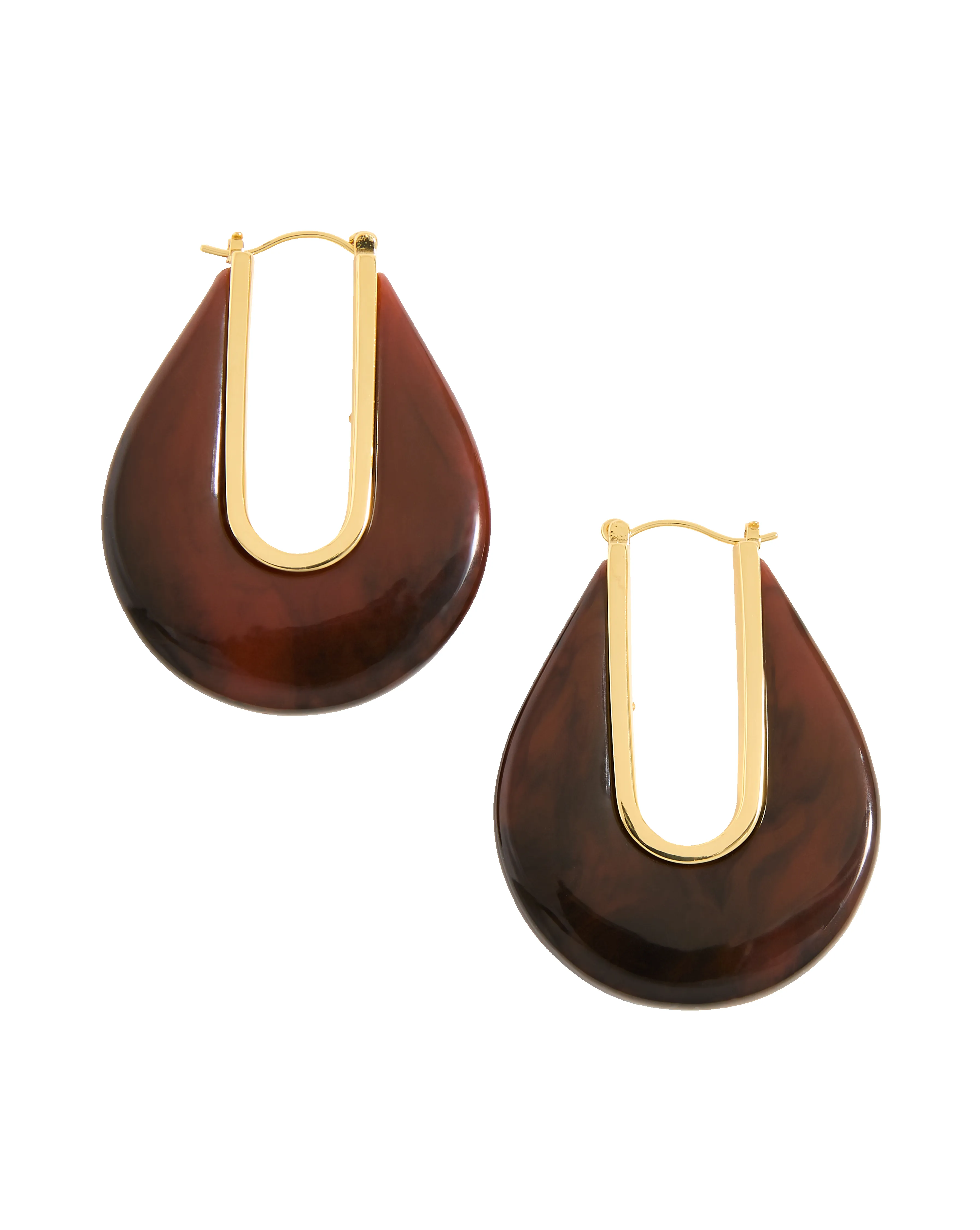 Resin Drop Hoop Earring sold by Veronica Beard product image thumbnail 5