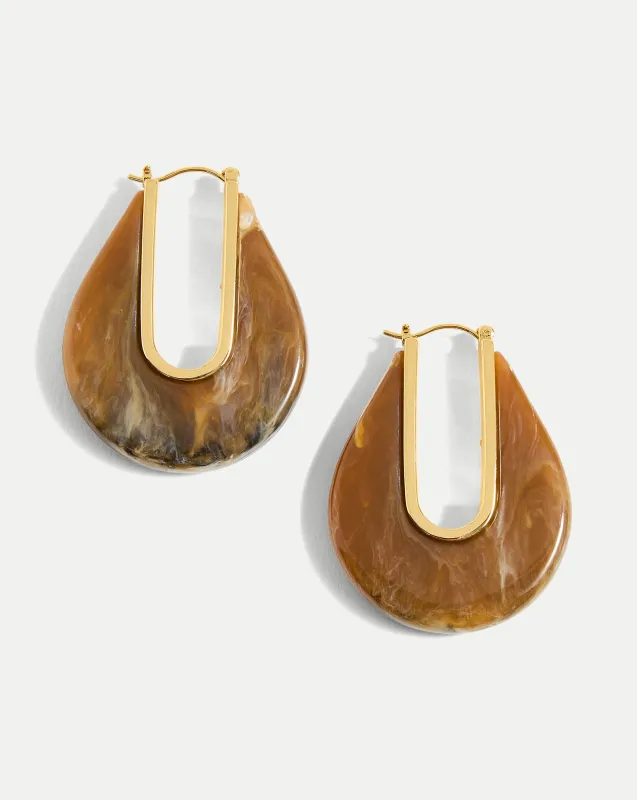 Resin Drop Hoop Earring sold by Veronica Beard