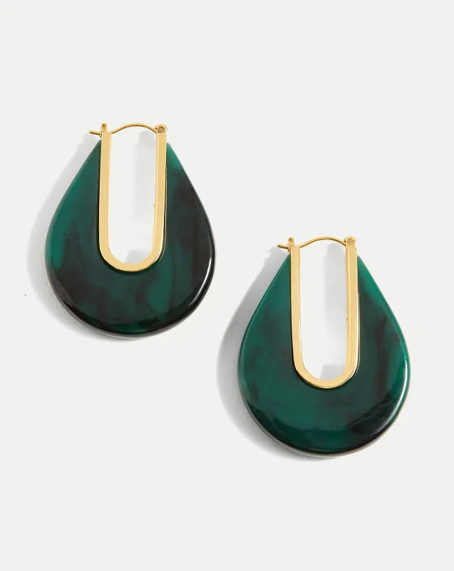 Resin Drop Hoop Earring sold by Veronica Beard