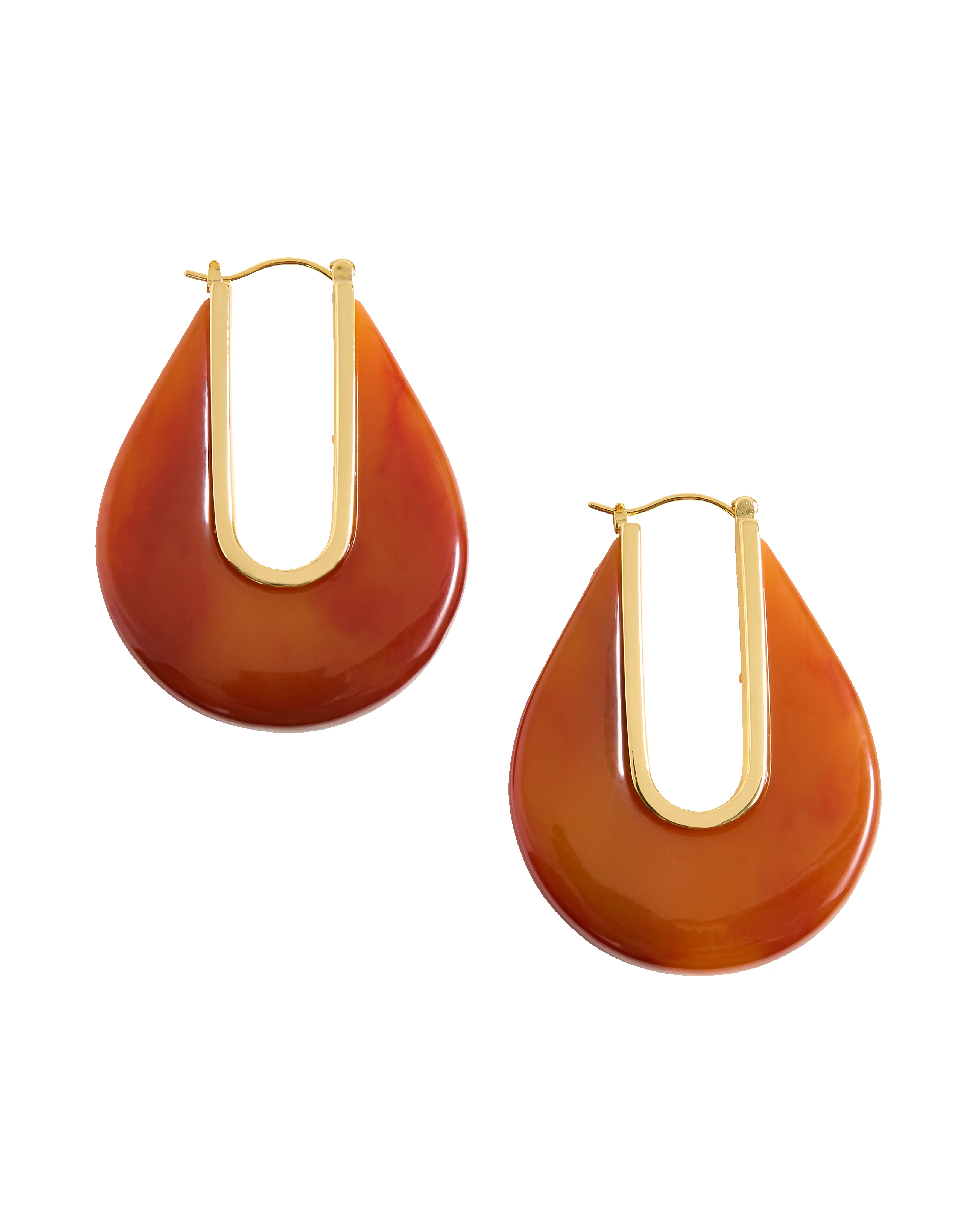 Resin Drop Hoop Earring sold by Veronica Beard product image thumbnail 5