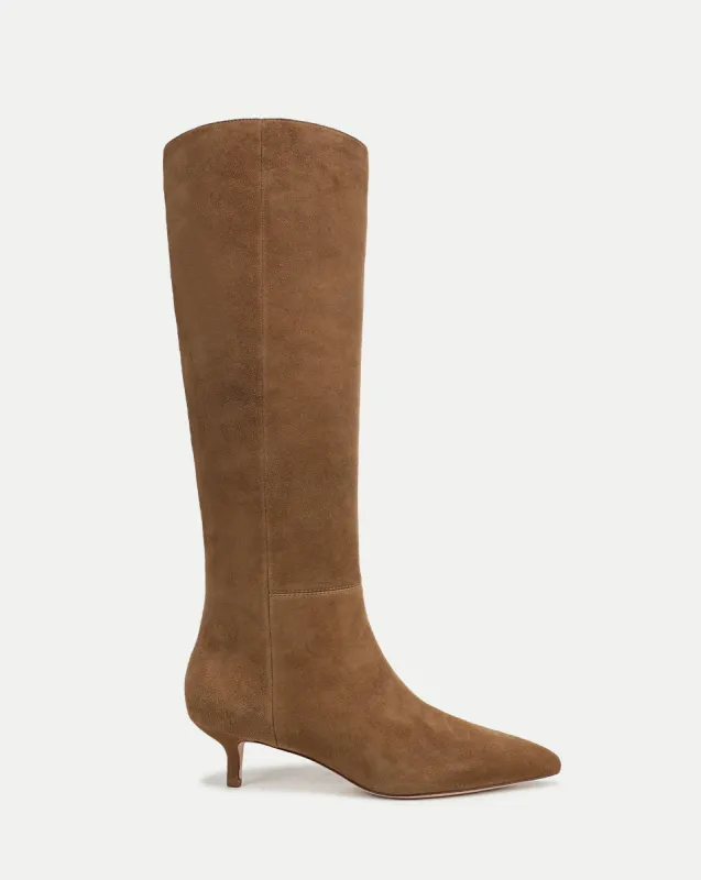 Lisa Suede Tall Boot sold by Veronica Beard