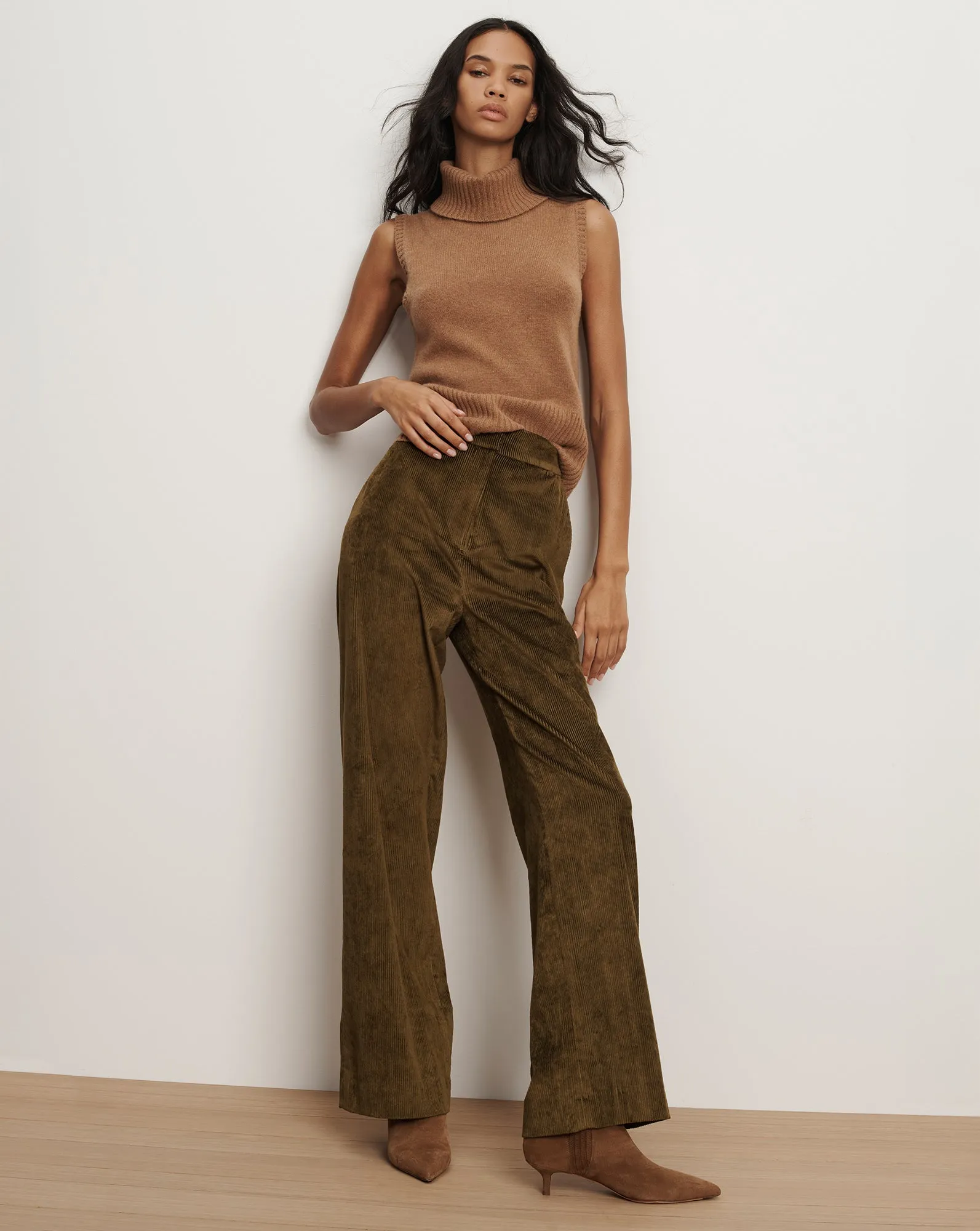 Grigore Corduroy Wide-Leg Pant sold by Veronica Beard