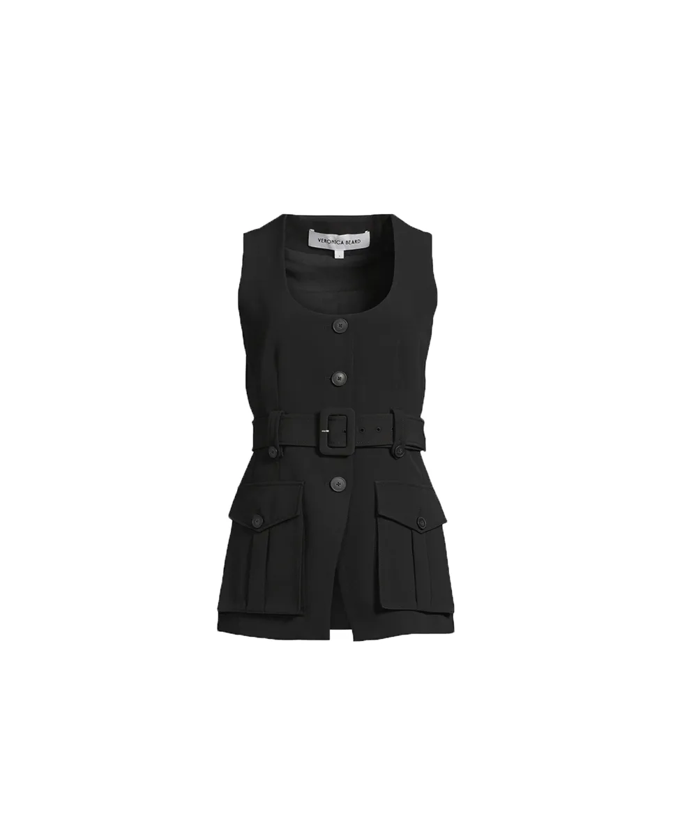 Becker Belted Vest sold by Veronica Beard product image thumbnail 3