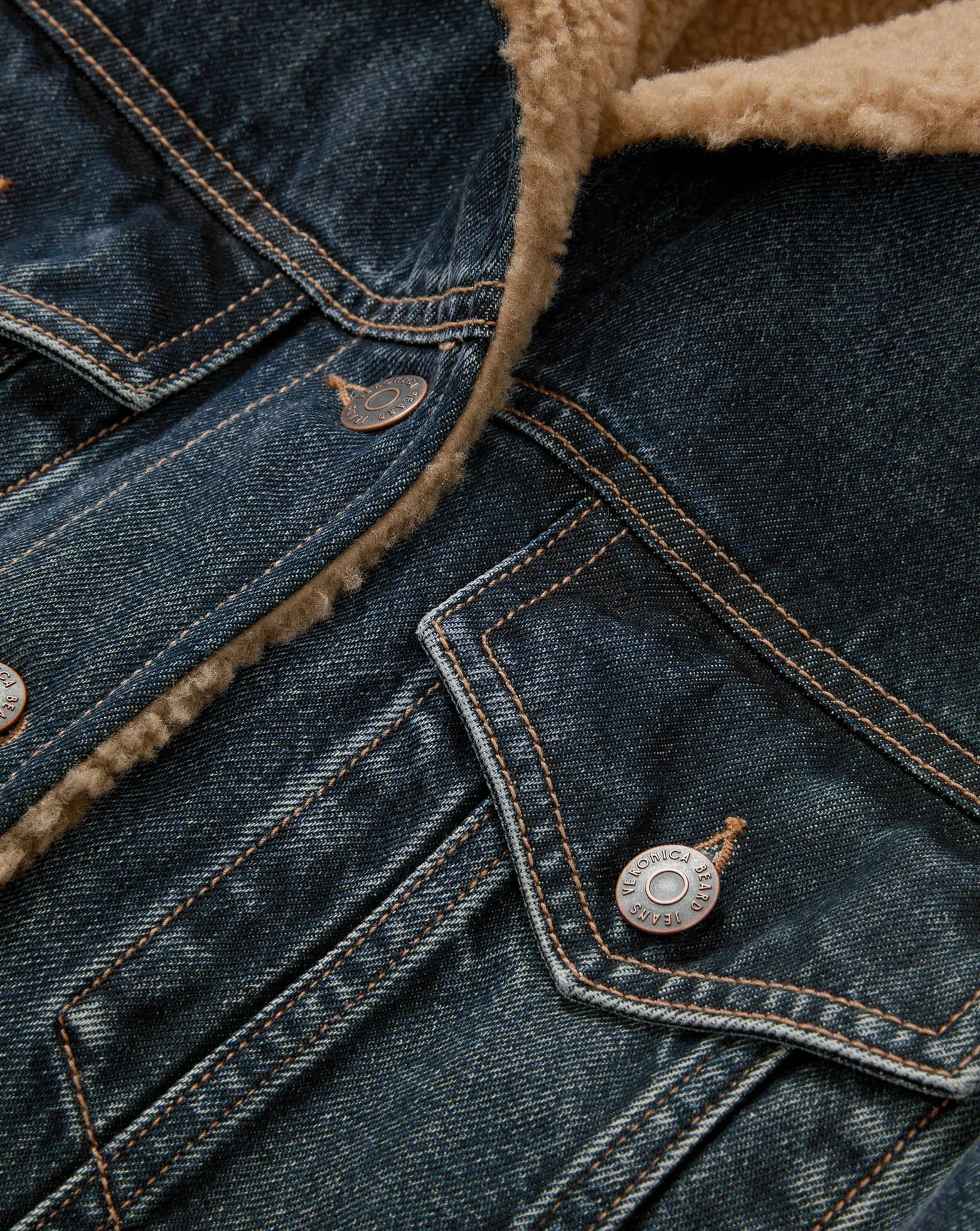 Donna Sherpa Denim Jacket sold by Veronica Beard product image thumbnail 3
