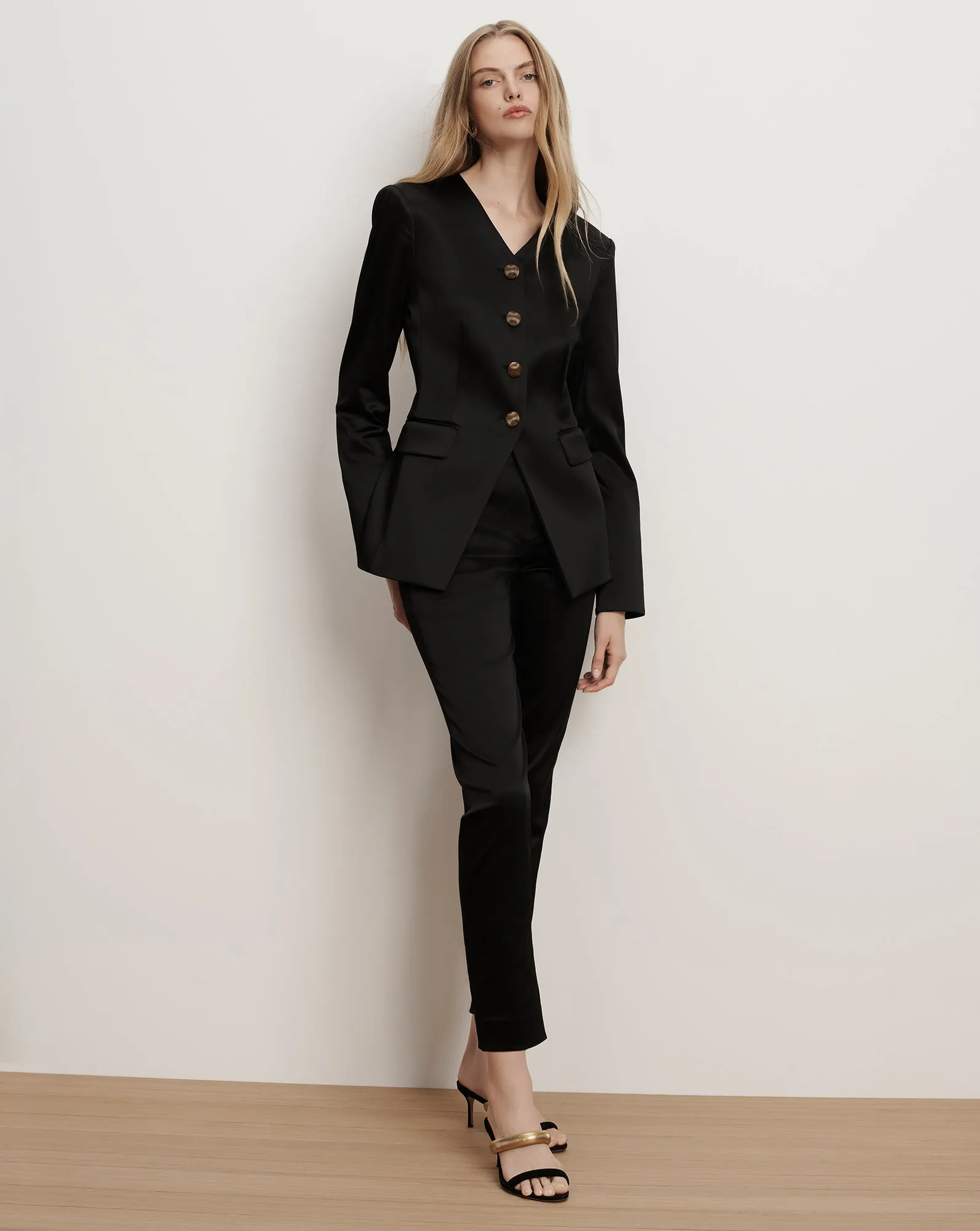 Cynthia Satin Tailored Jacket sold by Veronica Beard product image thumbnail 5