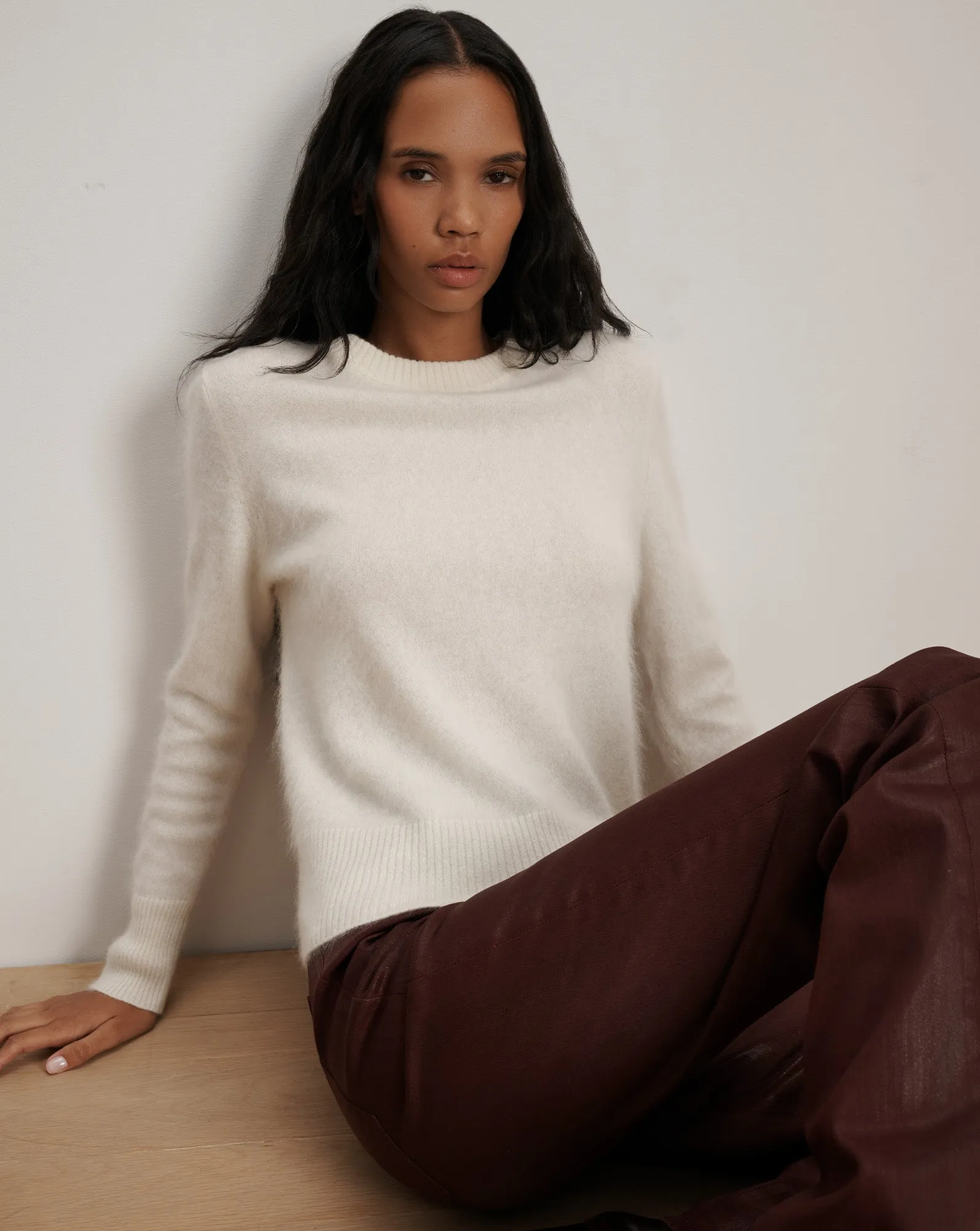 Pippen Brushed Cashmere Pullover sold by Veronica Beard