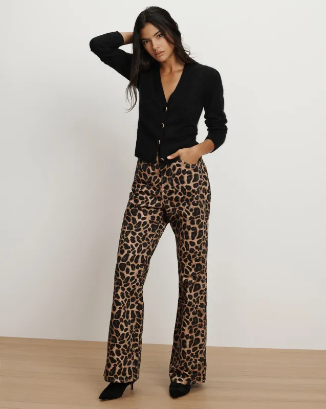 Taylor Leopard Wide-Leg Jean sold by Veronica Beard