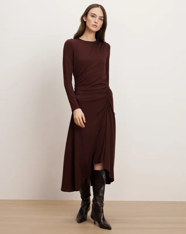 Theodora Ruched Midi Dress sold by Veronica Beard