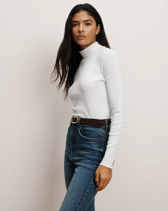 Nate Mock-Neck Top sold by Veronica Beard
