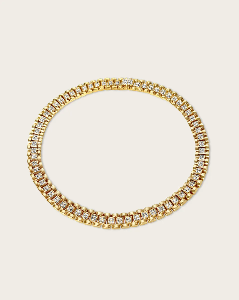 Crystal Chunky Watch Band Necklace sold by Veronica Beard