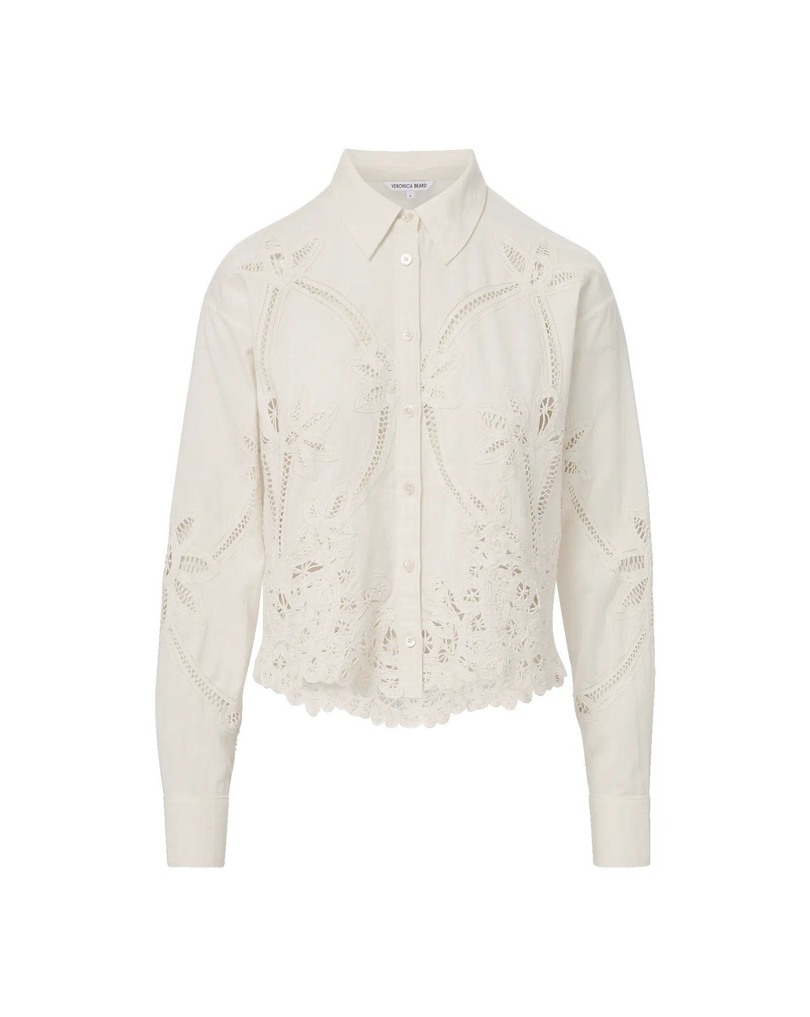 Aderes Eyelet Button-Down Shirt sold by Veronica Beard product image thumbnail 5