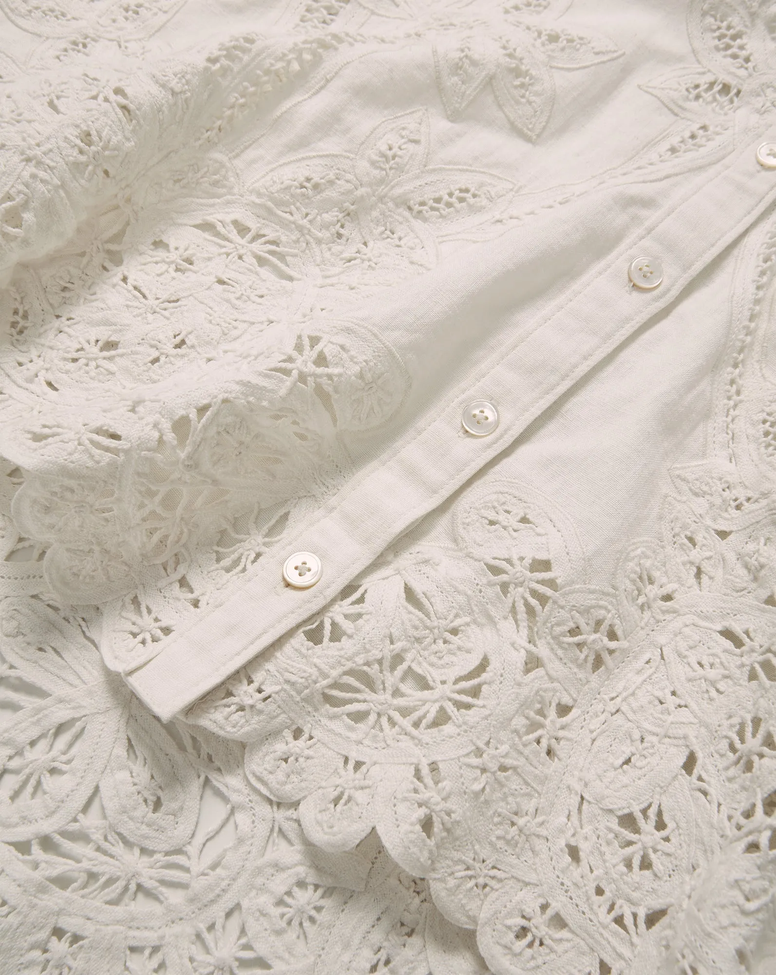 Aderes Eyelet Button-Down Shirt sold by Veronica Beard product image thumbnail 3