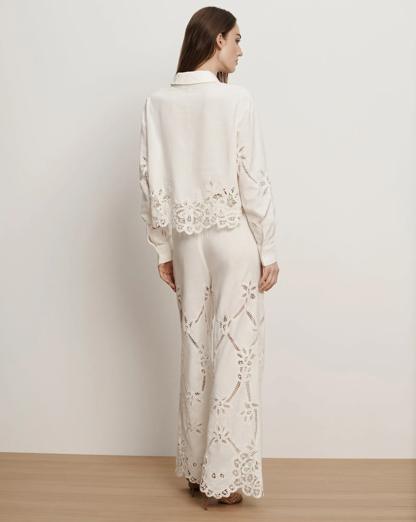 Aderes Eyelet Button-Down Shirt sold by Veronica Beard product image thumbnail 4