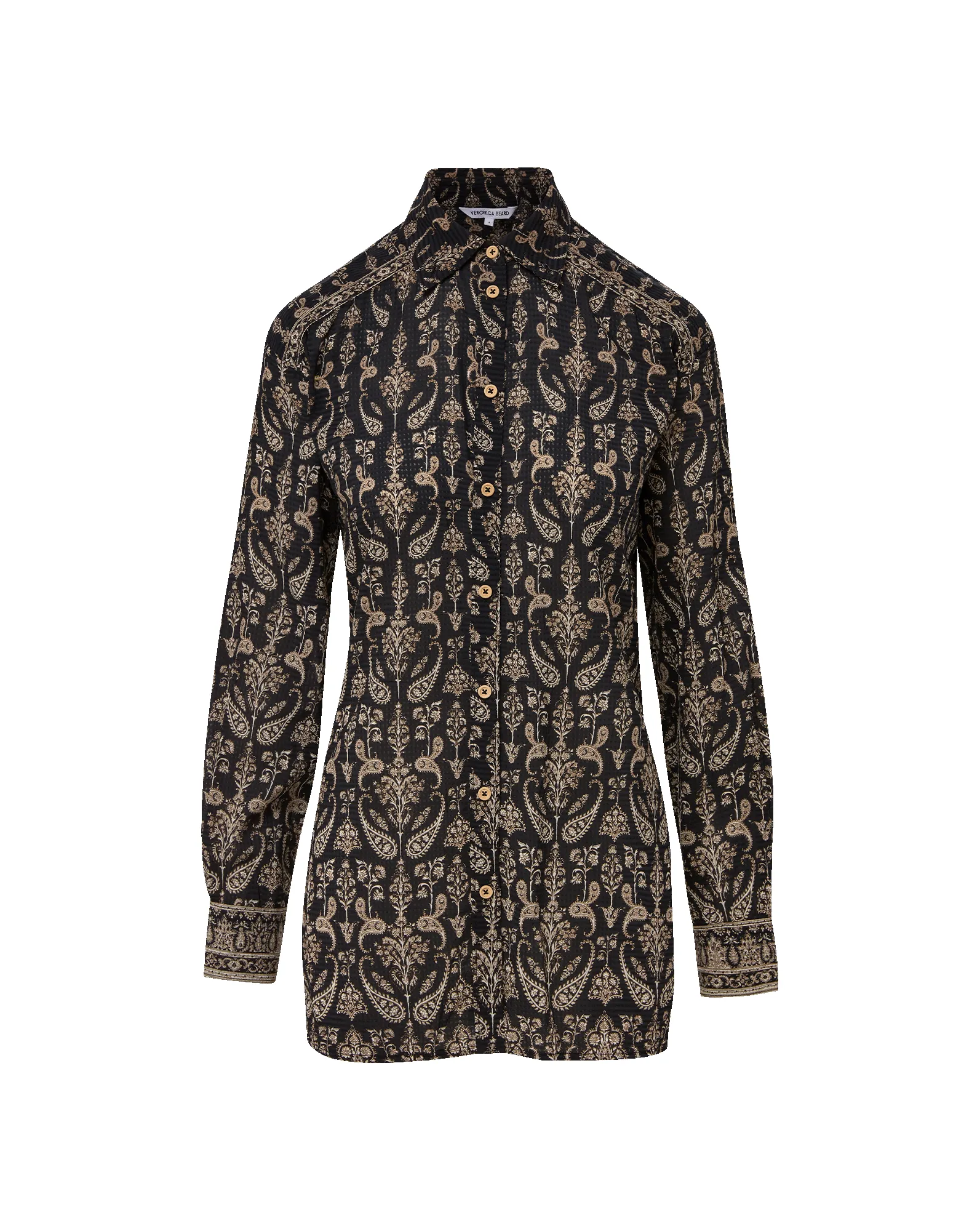 Lloyd Paisley Button-Down Shirt sold by Veronica Beard product image thumbnail 5