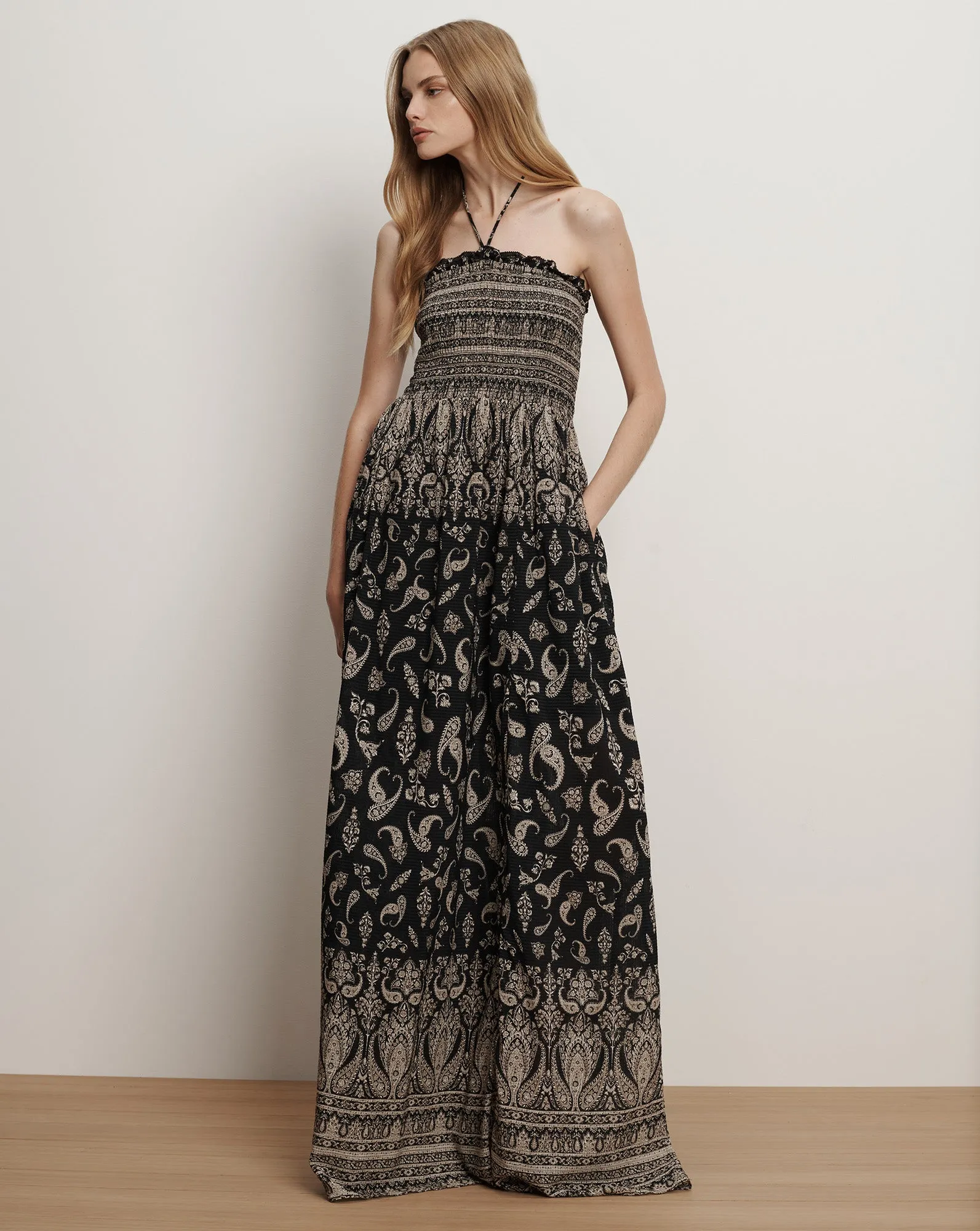 Ayanna Halter Maxi Dress sold by Veronica Beard