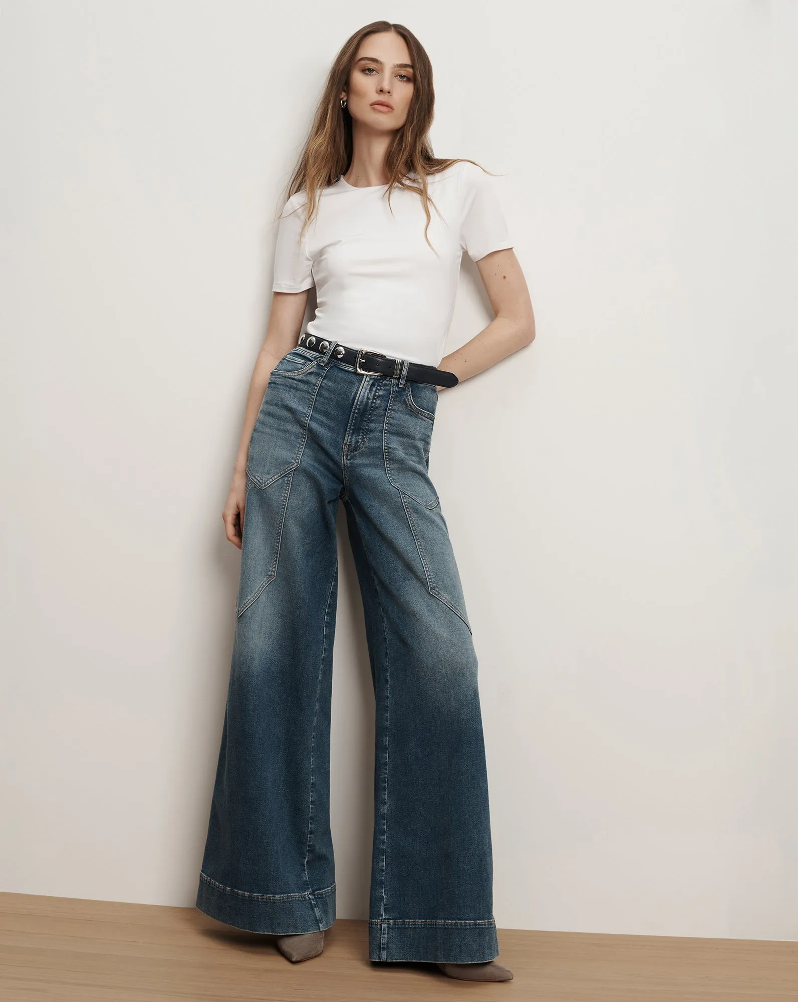 Freddy Wide-Leg Cargo Jean sold by Veronica Beard