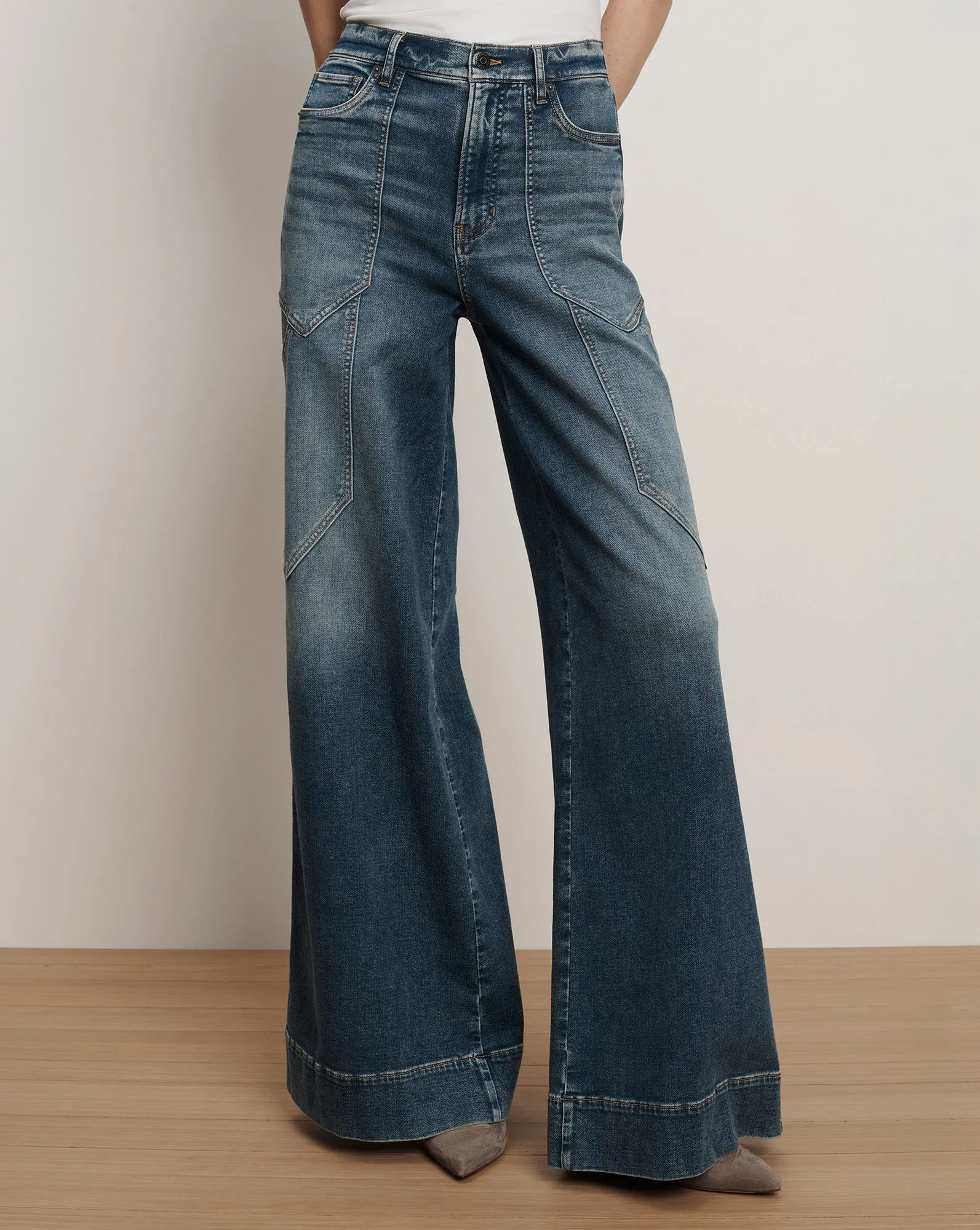 Freddy Wide-Leg Cargo Jean sold by Veronica Beard product image thumbnail 2