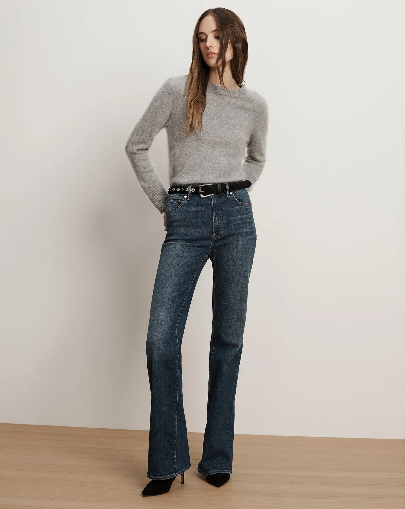 Crosbie Slim Wide-Leg Jean sold by Veronica Beard