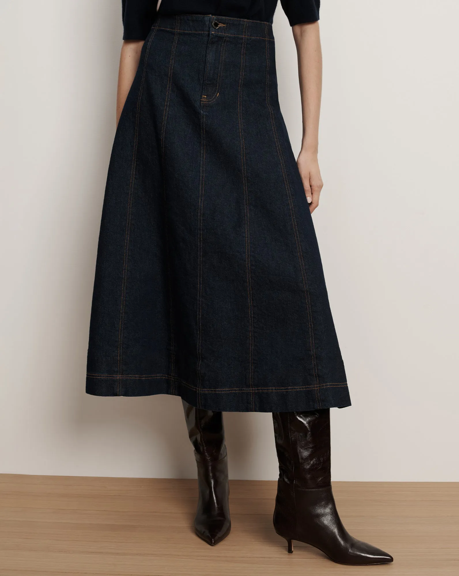Alix Denim Midi Skirt sold by Veronica Beard product image thumbnail 2
