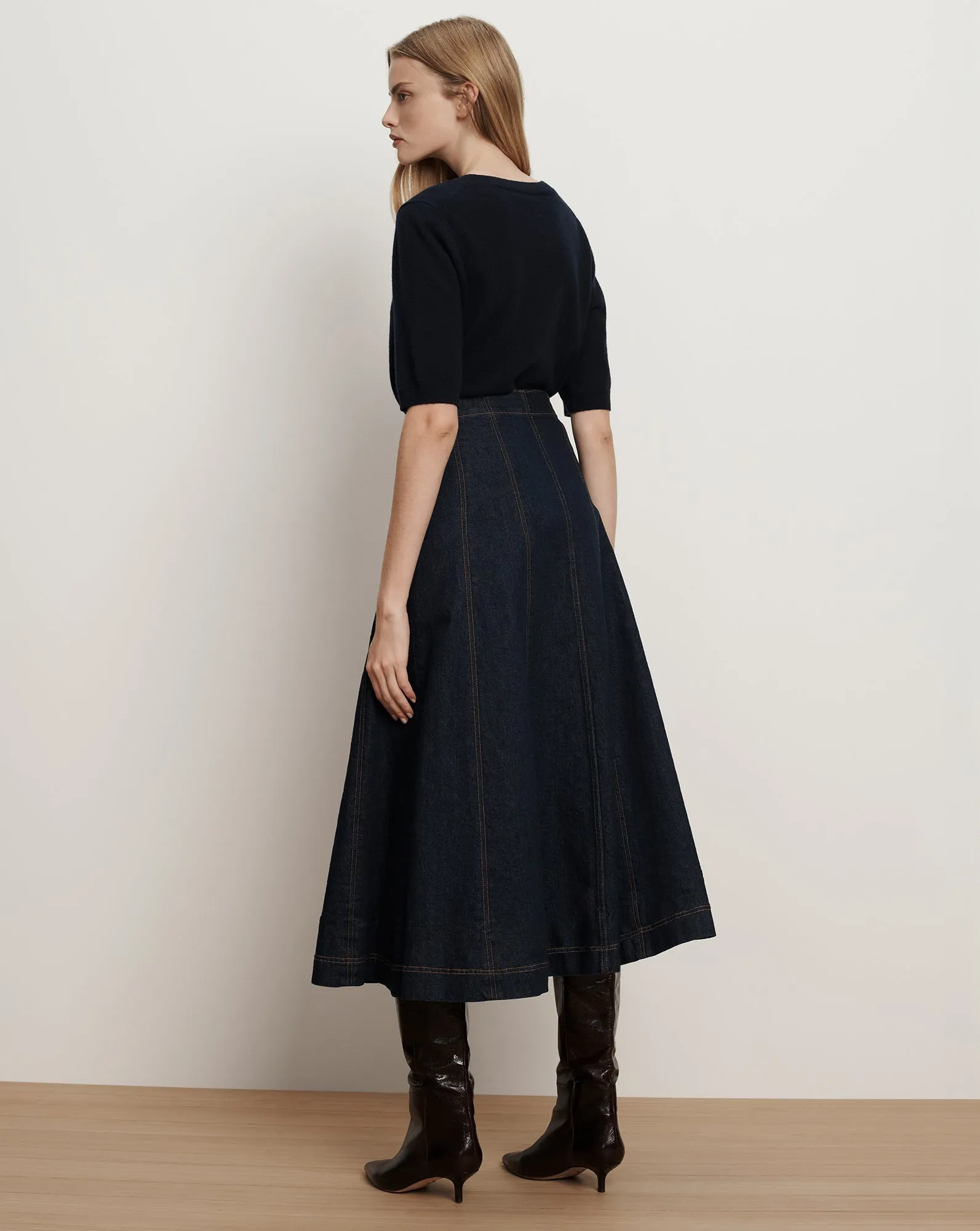 Alix Denim Midi Skirt sold by Veronica Beard product image thumbnail 5