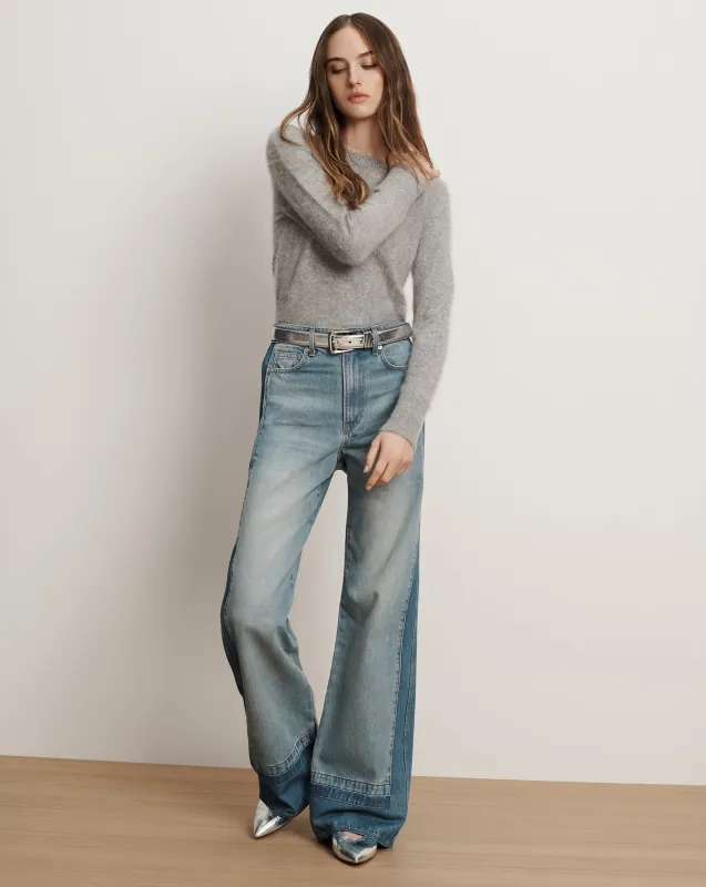 Taylor Color-Block Wide-Leg Jean sold by Veronica Beard