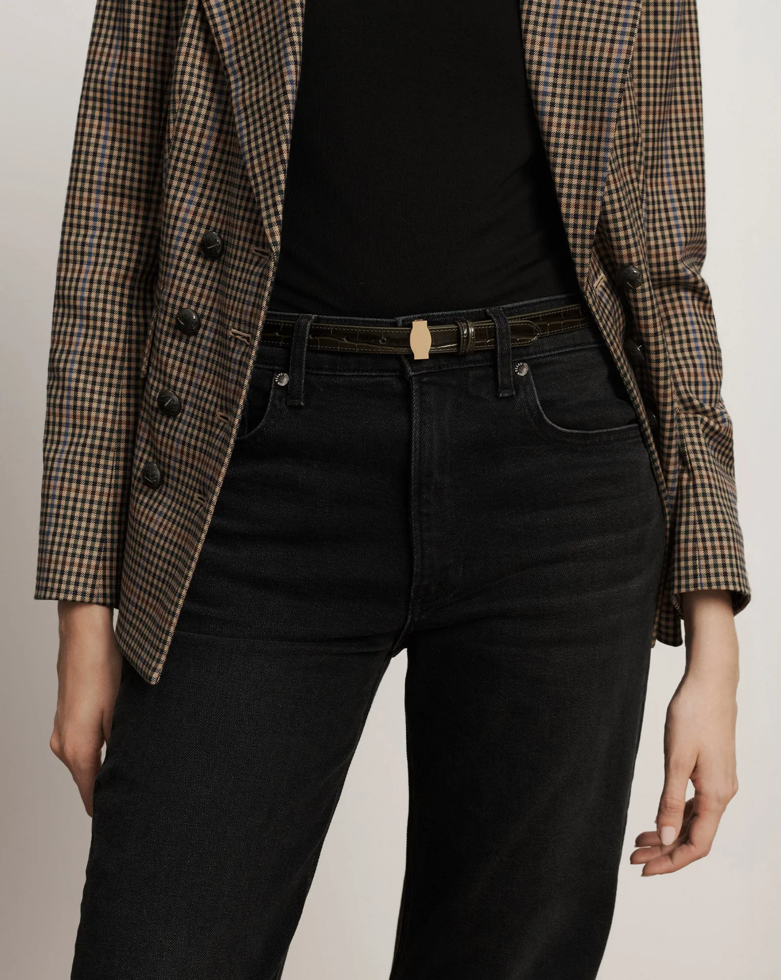 Dash Croc-Embossed Belt sold by Veronica Beard product image thumbnail 2