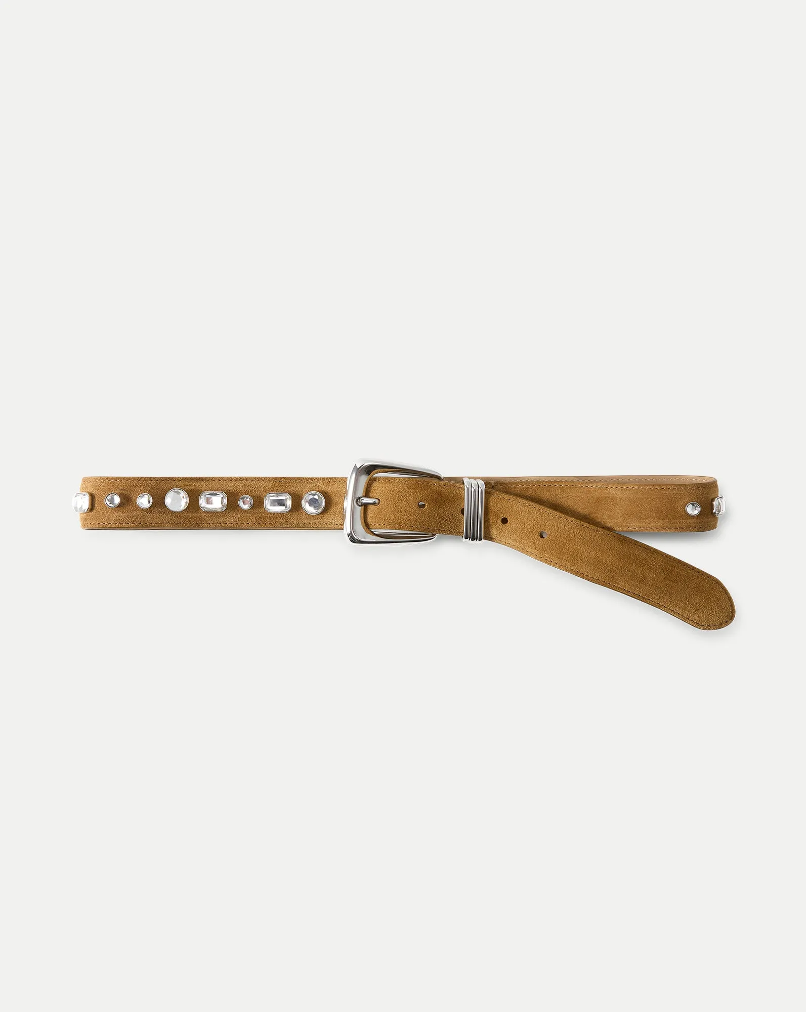 Arch Suede Embellished Belt sold by Veronica Beard