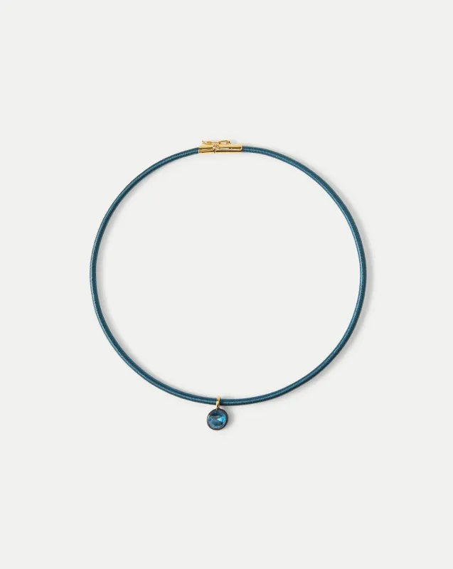 Teal Cord Pendant Necklace sold by Veronica Beard