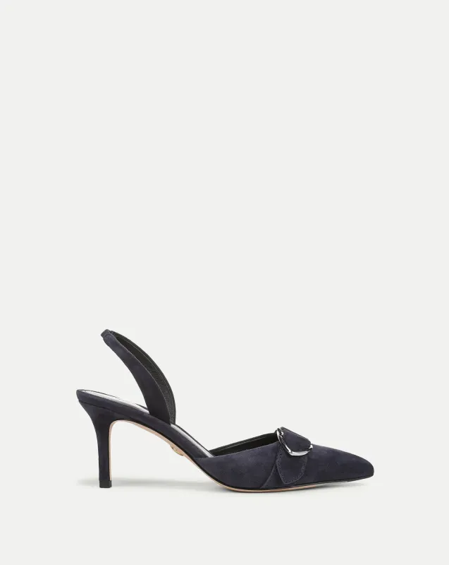 Loralyn Slingback Buckle Heel sold by Veronica Beard