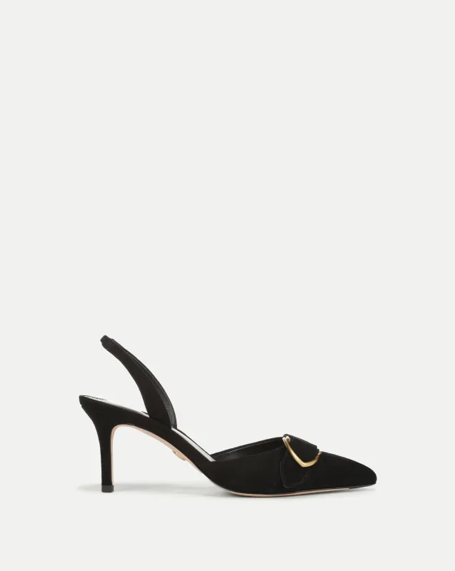 Loralyn Slingback Buckle Heel sold by Veronica Beard