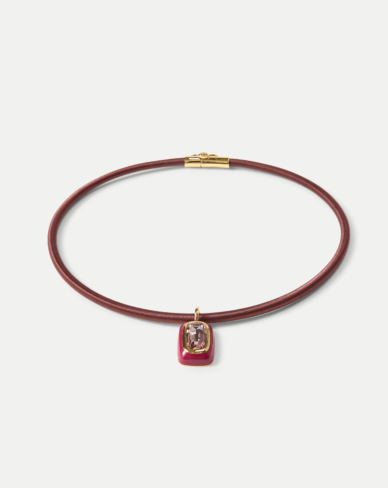 Burgundy Cord Pendant Necklace sold by Veronica Beard product image thumbnail 2