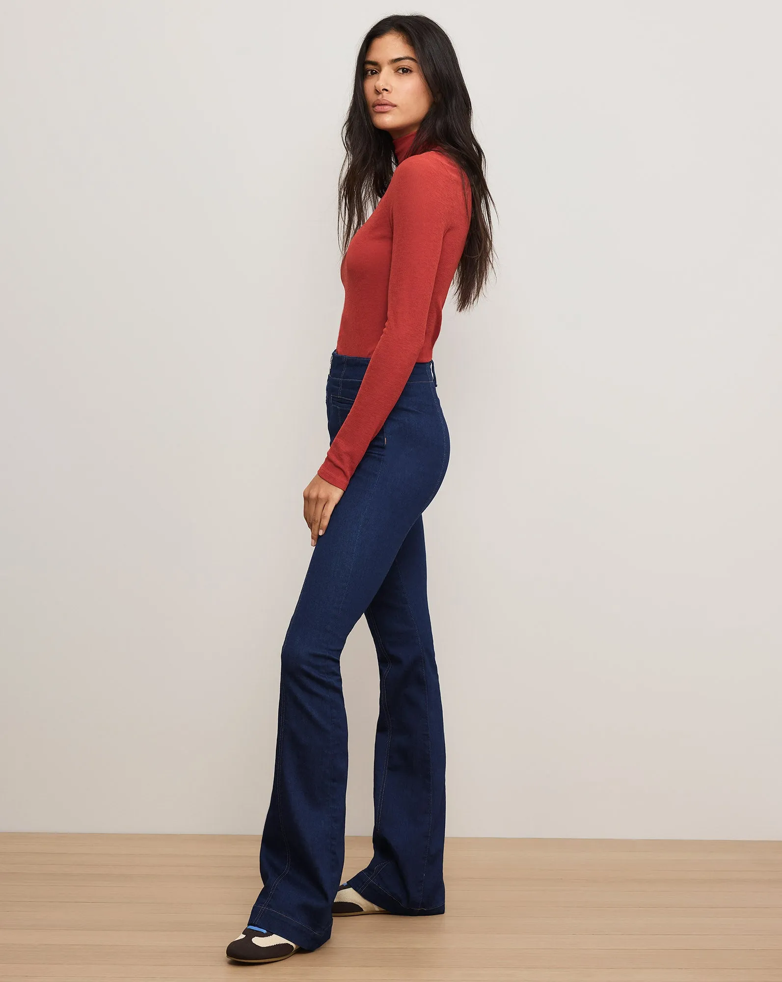 Beverly Skinny-Flare Trouser Jean sold by Veronica Beard product image thumbnail 3