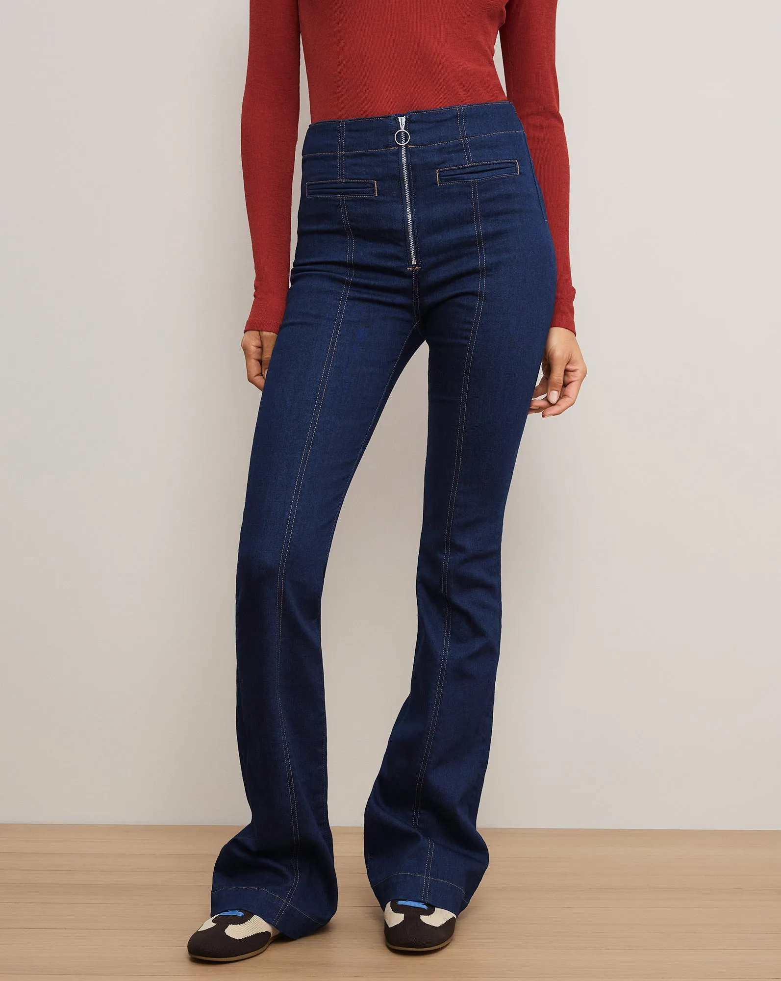 Beverly Skinny-Flare Trouser Jean sold by Veronica Beard product image thumbnail 2