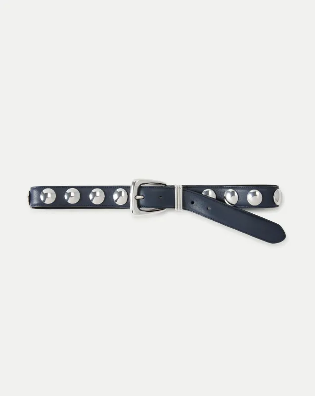 Arch Studded Leather Belt  sold by Veronica Beard