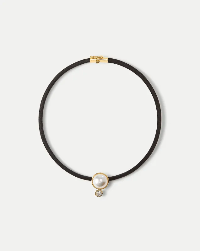 Pearl Pendant Cord Necklace sold by Veronica Beard