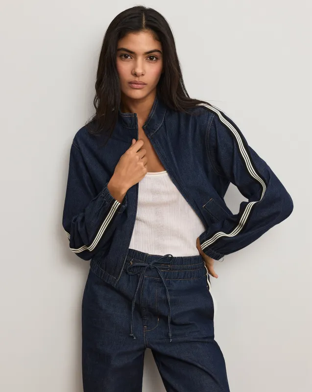 Gigi Denim Track Jacket sold by Veronica Beard
