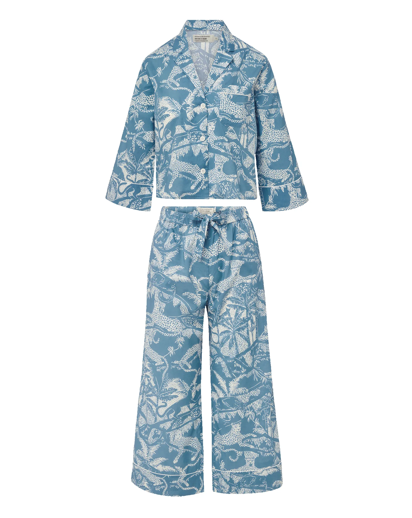 Long-Sleeve Cotton Pajama Set sold by Veronica Beard product image thumbnail 4